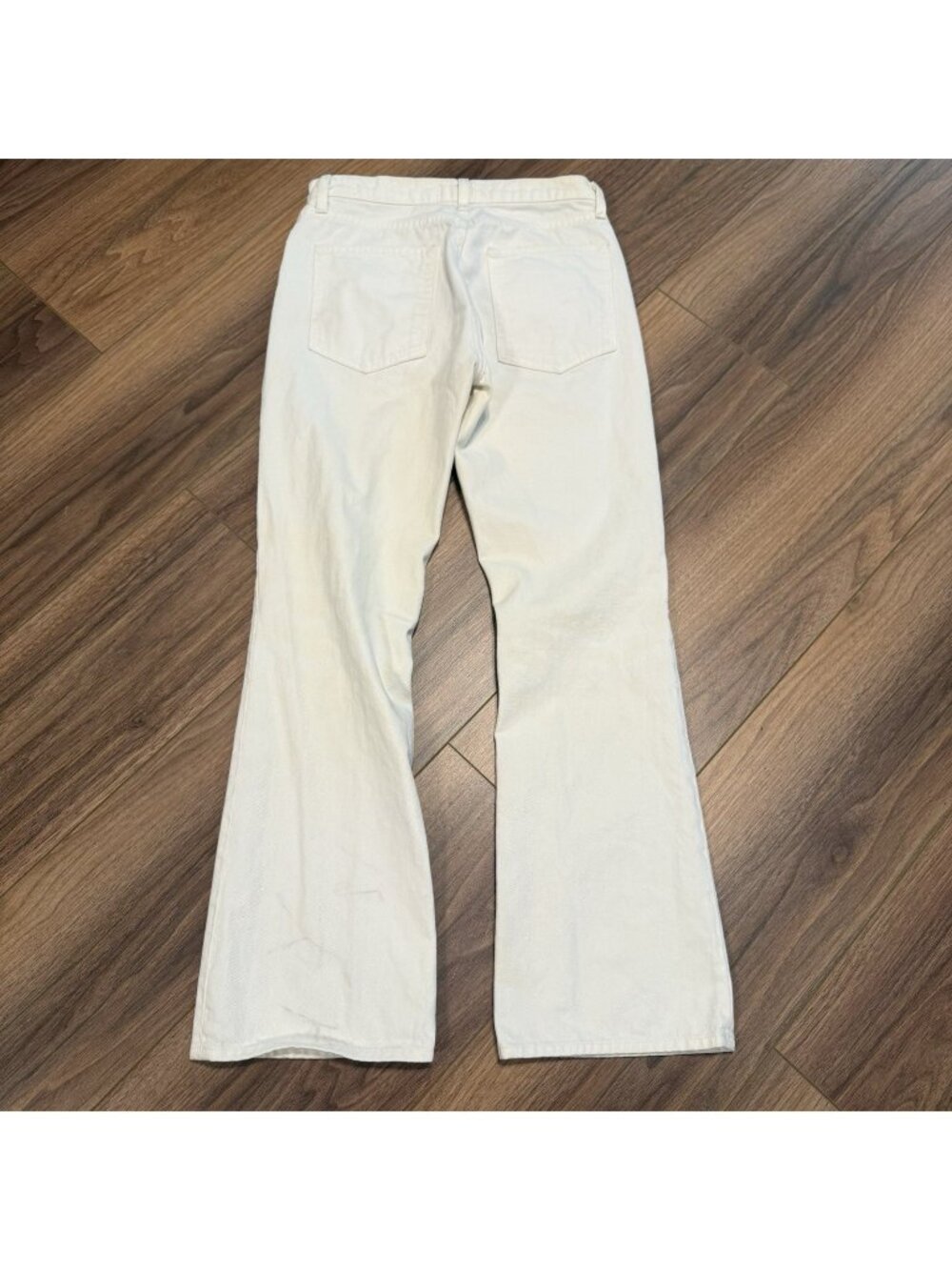Nili Lotan D-88 Jeans Boot Cut Womens White Made In USA Size 27